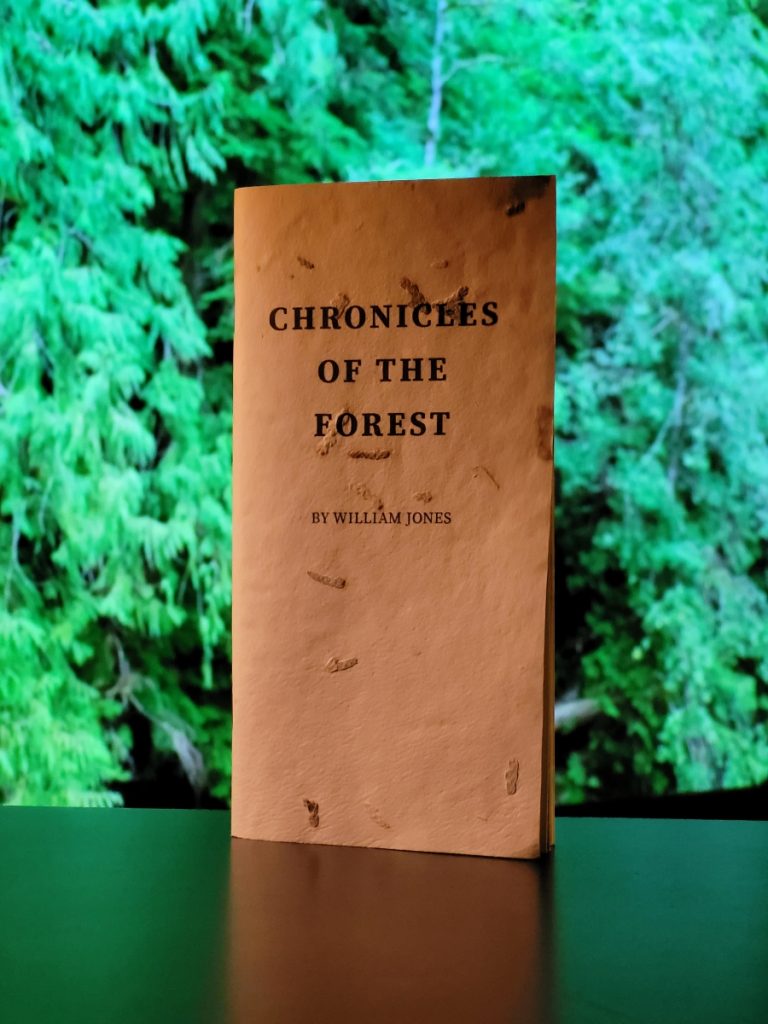 Booklet cover with handmade paper