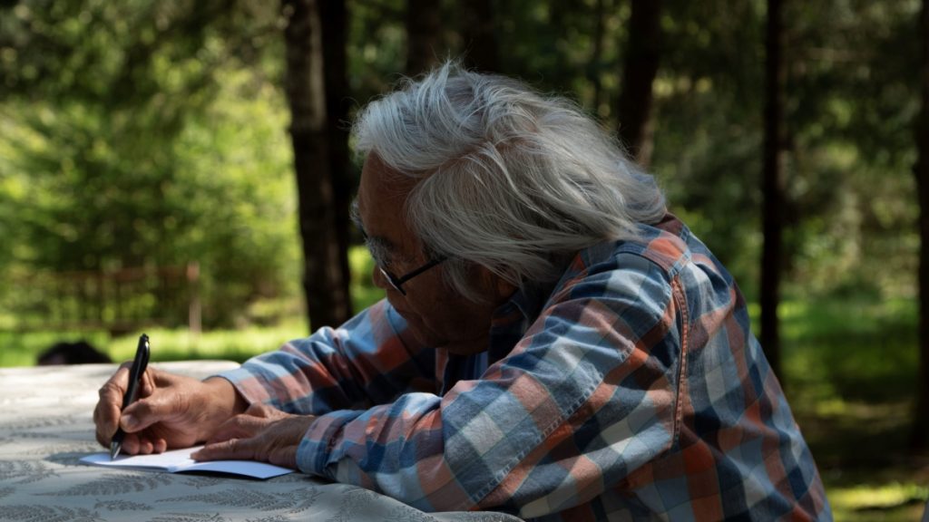 Elder William Jones at his book launch.